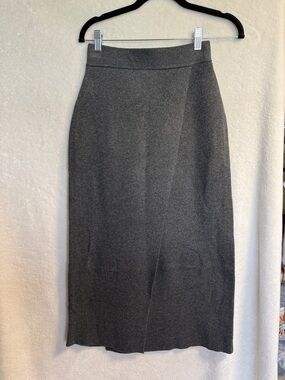 a new day Gray Midi Pencil Skirt